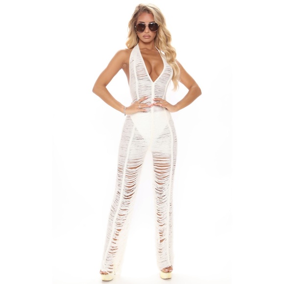 Summer Crochet Cover Up Jumpsuit 